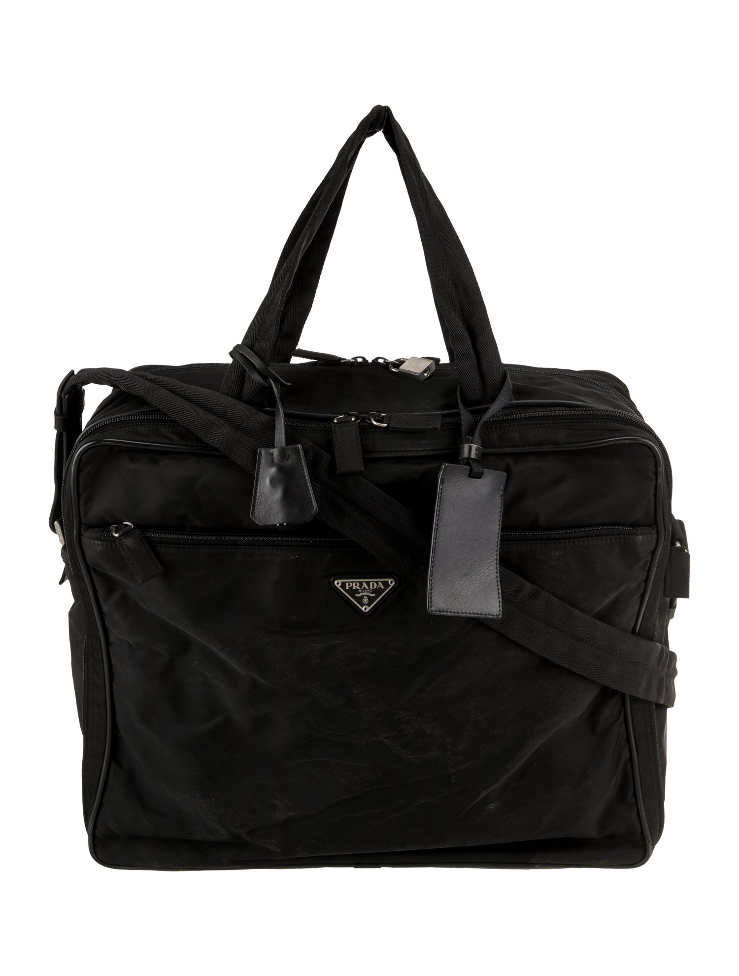 Prada Enameled Metal Triangle Briefcase Vintage