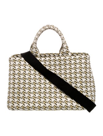 Prada Enameled Metal Triangle Shoulder Bag