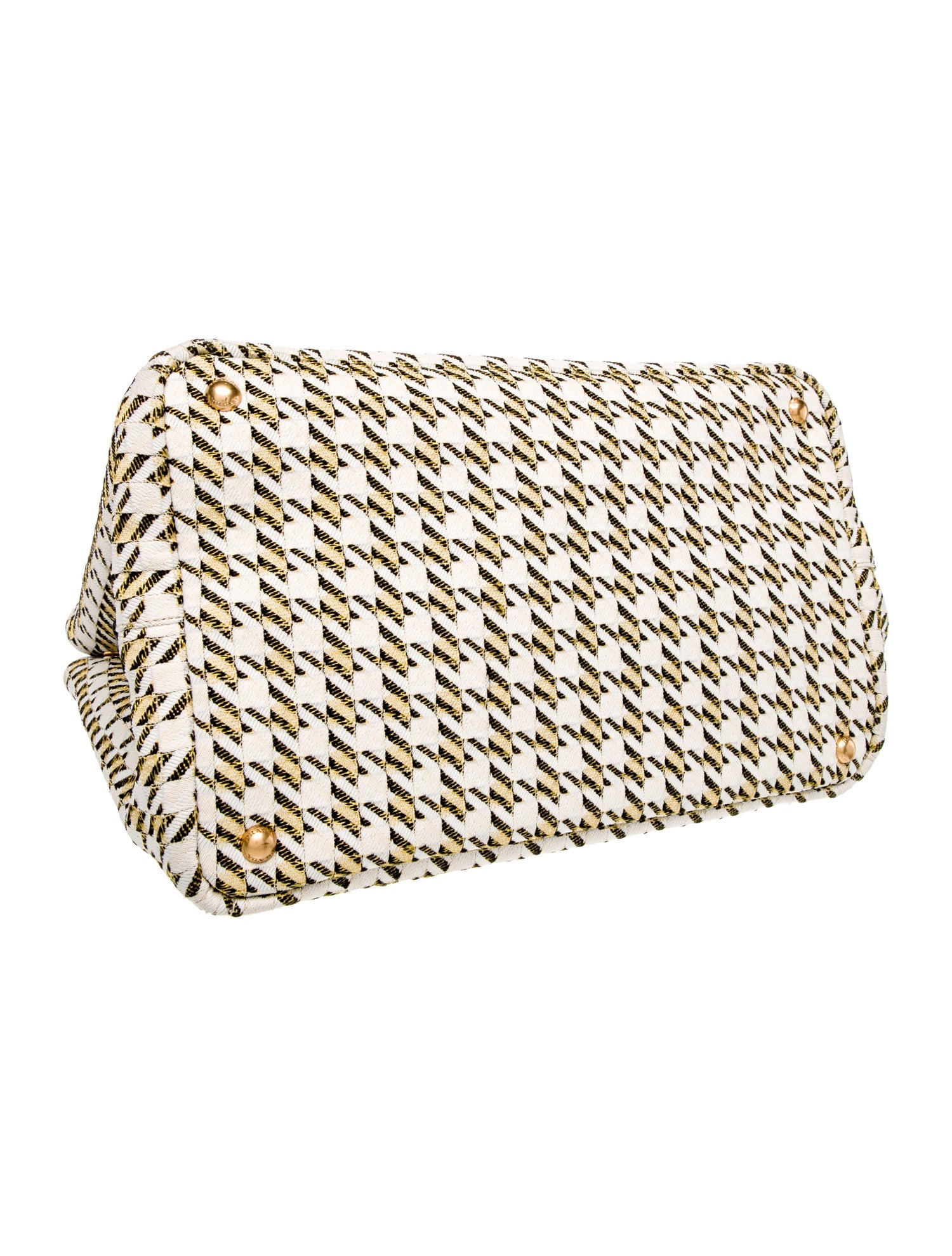 Prada Enameled Metal Triangle Shoulder Bag