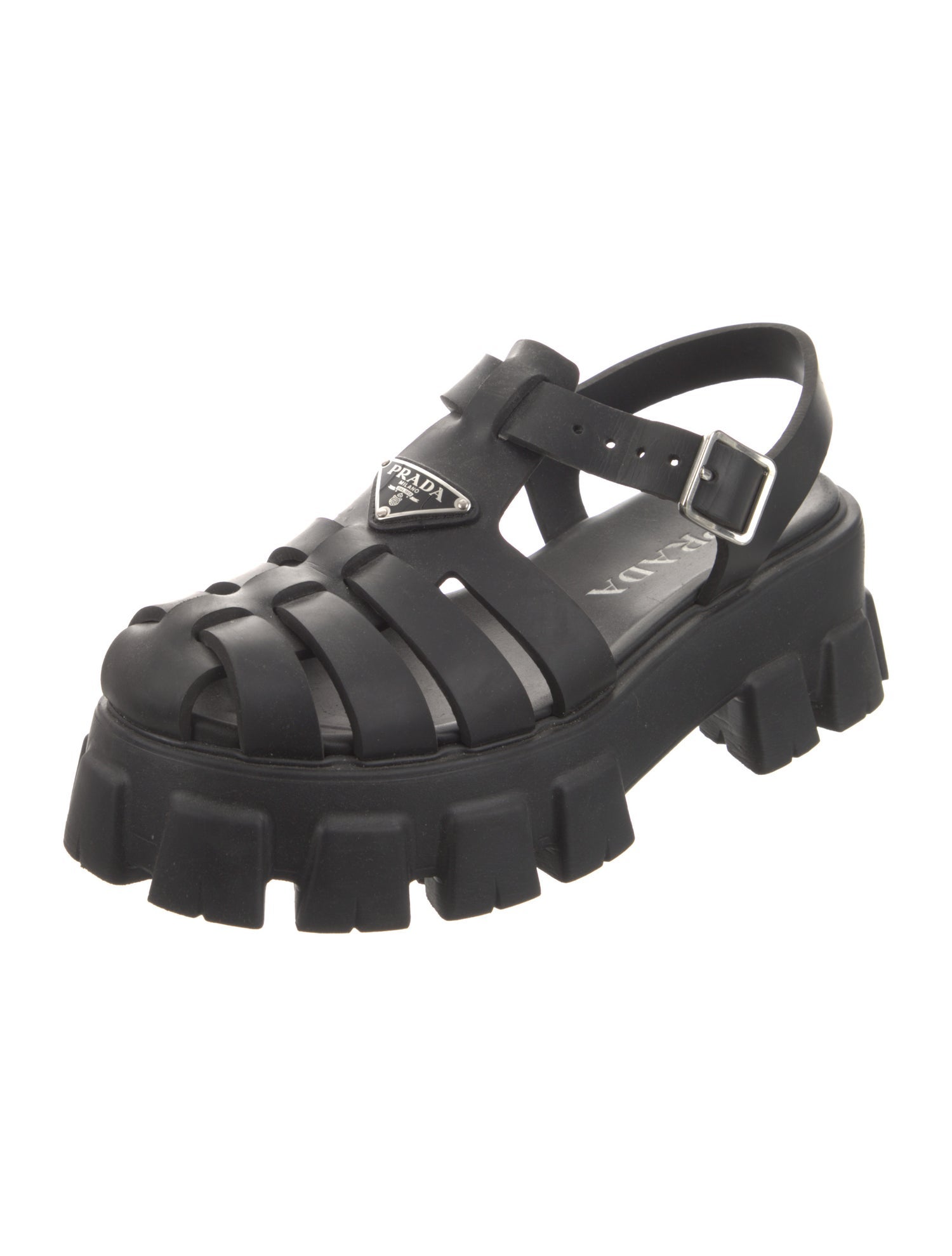 Prada Rubber Gladiator Sandals