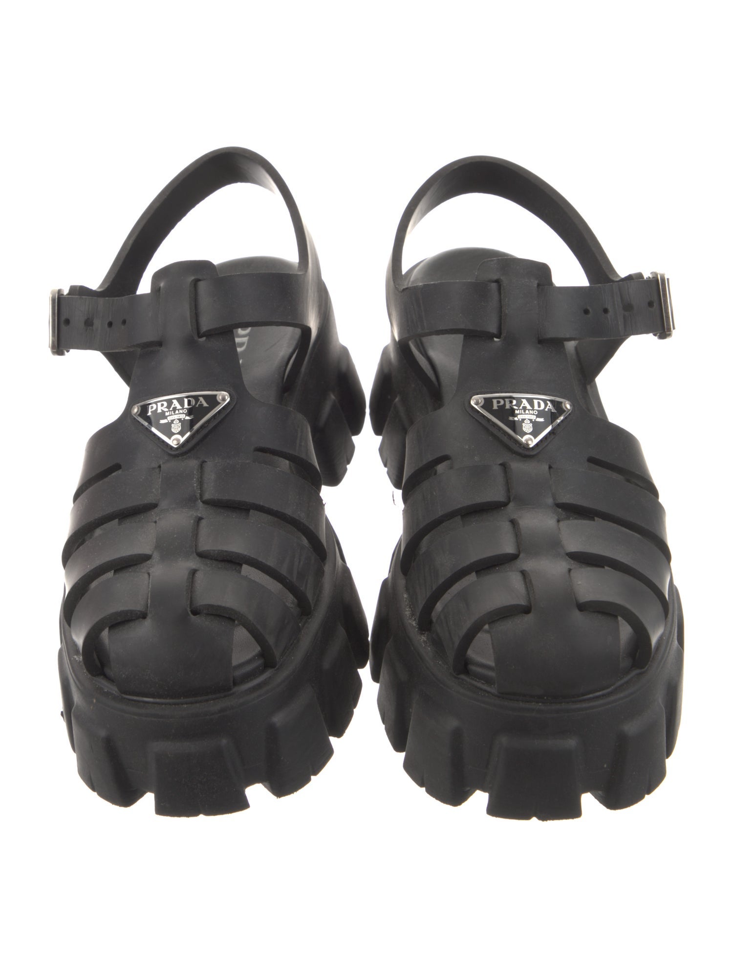 Prada Rubber Gladiator Sandals