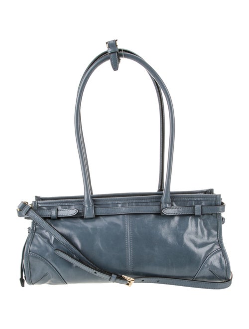 Prada Enameled Metal Triangle Bonnie Medium