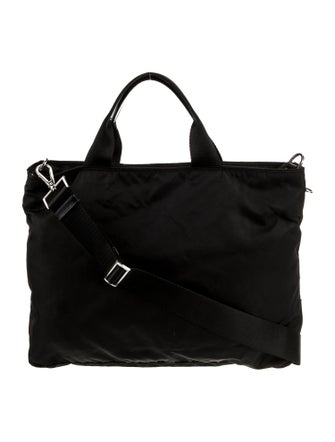 Prada Enameled Metal Triangle Messenger Bag