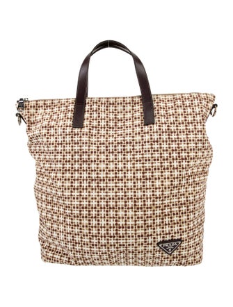 Prada Nylon All-Over Print Nylon 2WAY Tote