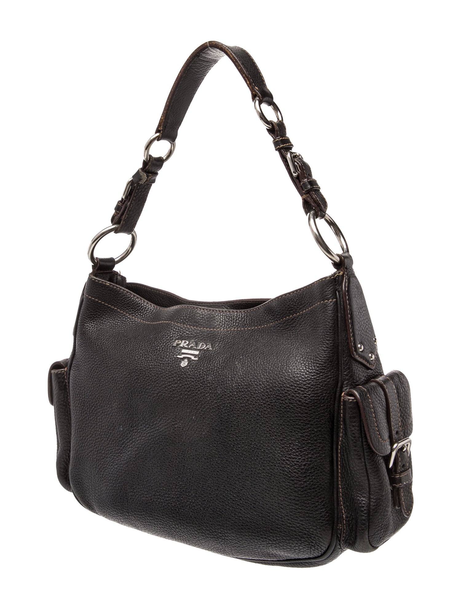 Prada Vitello Daino Leather Leather Hobo
