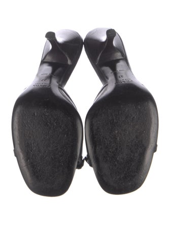 Prada Leather Studded Accents Slides