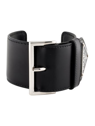 Prada Triangle Leather Arm Cuff
