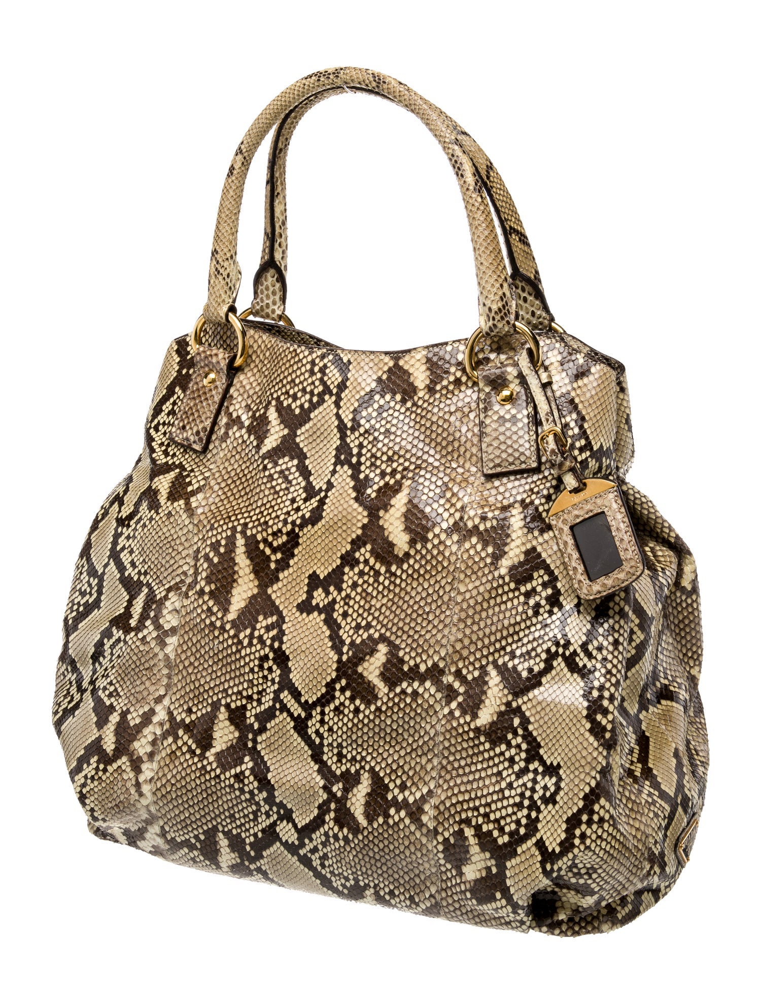 Prada Pitone Top Handle Bag