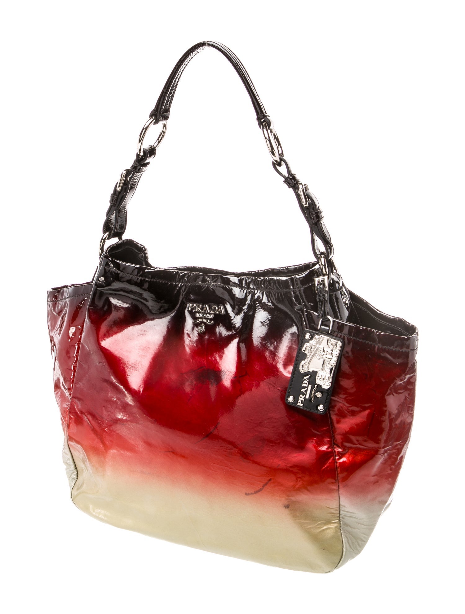 Prada Vernice Leather Hobo