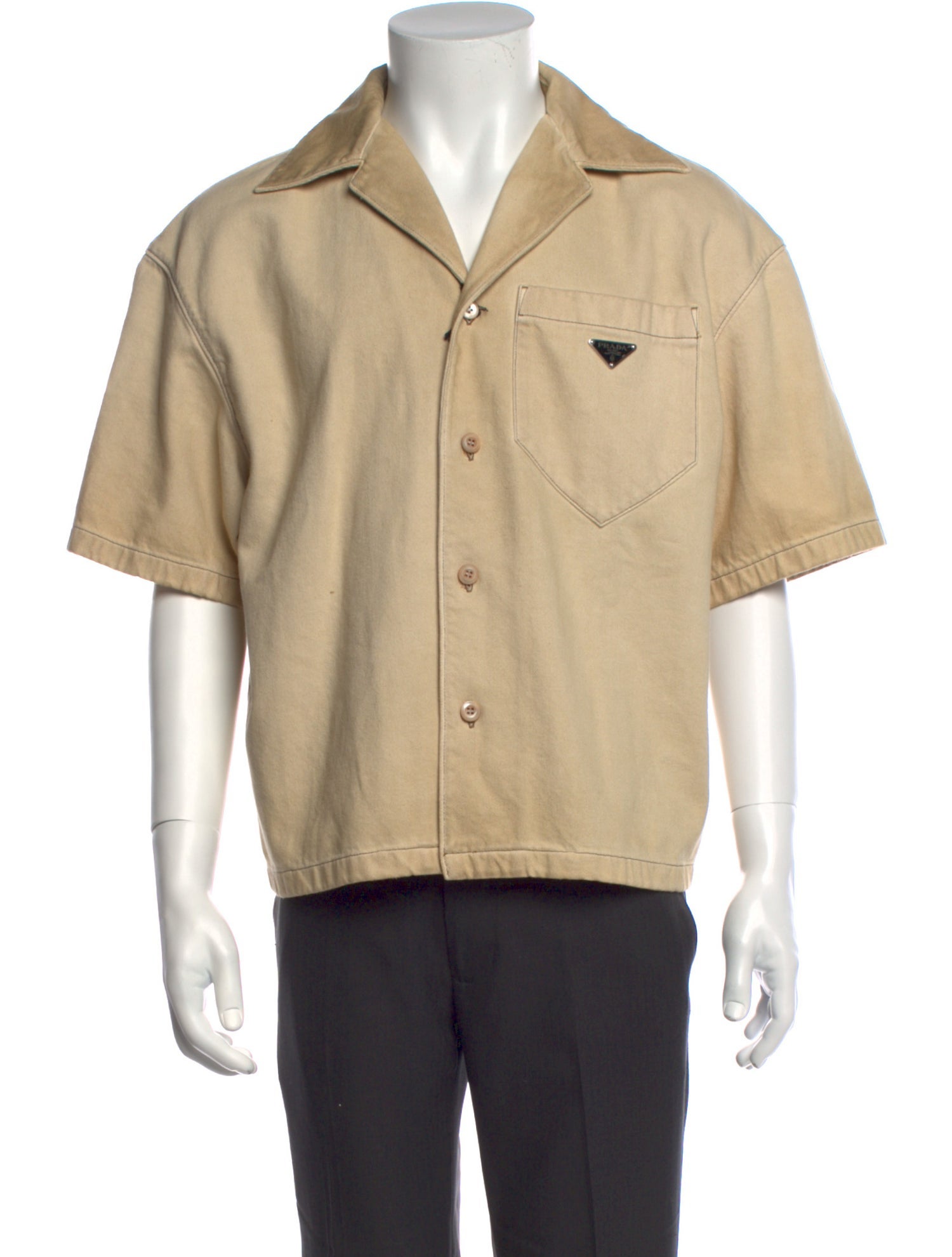 Prada 2024 Enameled Metal Triangle Shirt