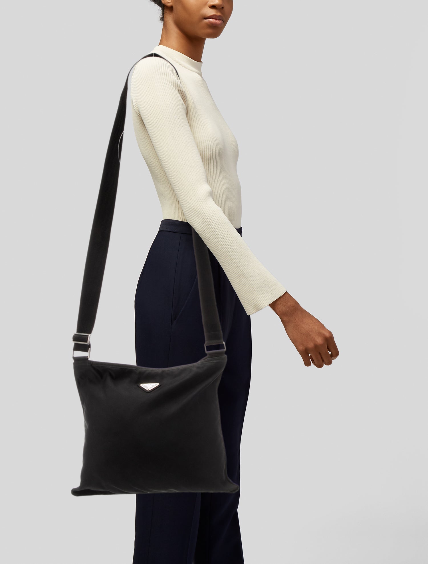 Prada Vela Nylon Messenger Bag