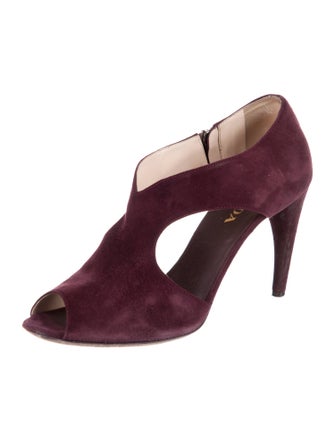 Prada Suede Cutout Accent Sandals
