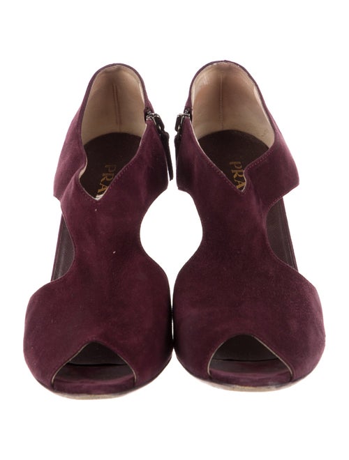 Prada Suede Cutout Accent Sandals