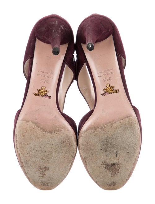 Prada Suede Cutout Accent Sandals