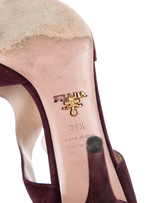 Prada Suede Cutout Accent Sandals