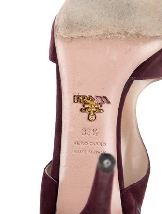 Prada Suede Cutout Accent Sandals