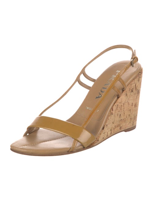 Prada Patent Leather Slingback Sandals