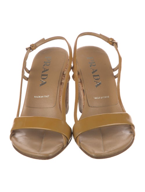 Prada Patent Leather Slingback Sandals