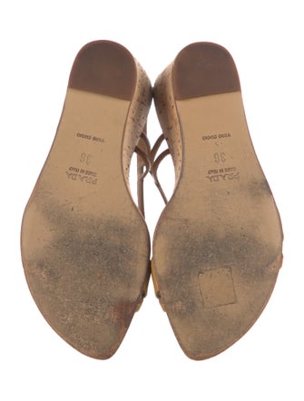 Prada Patent Leather Slingback Sandals