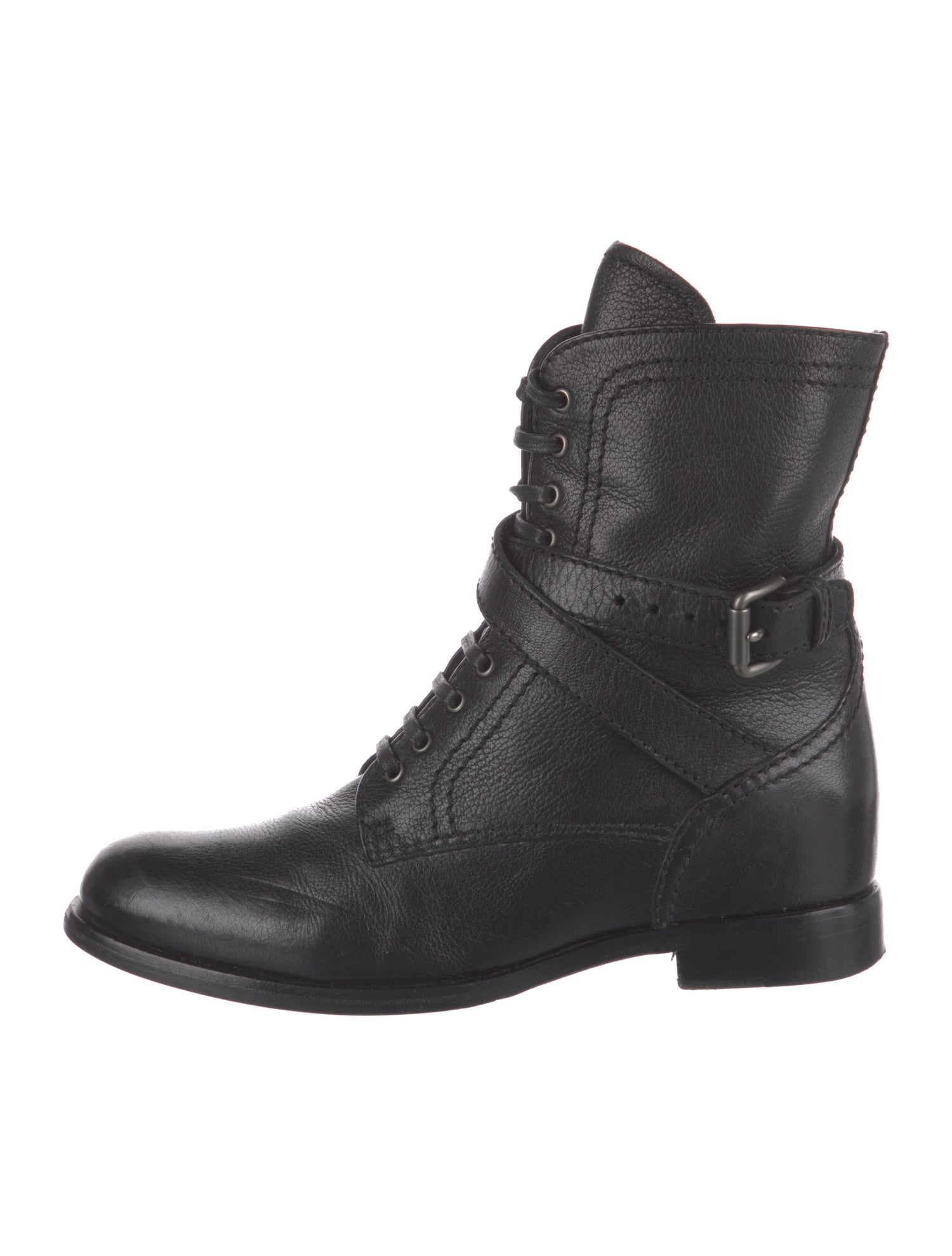 Prada Leather Combat Boots