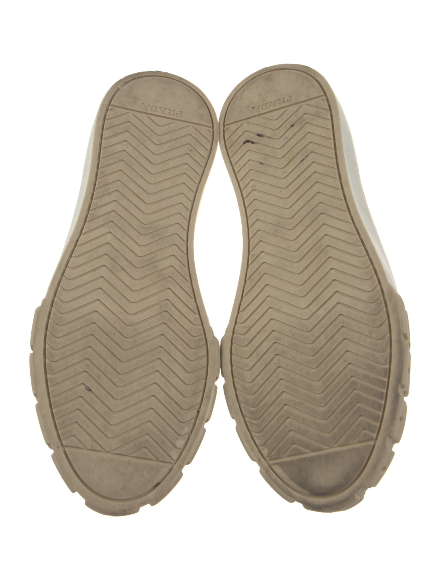 Prada Canvas Whipstitch Trim Sneakers