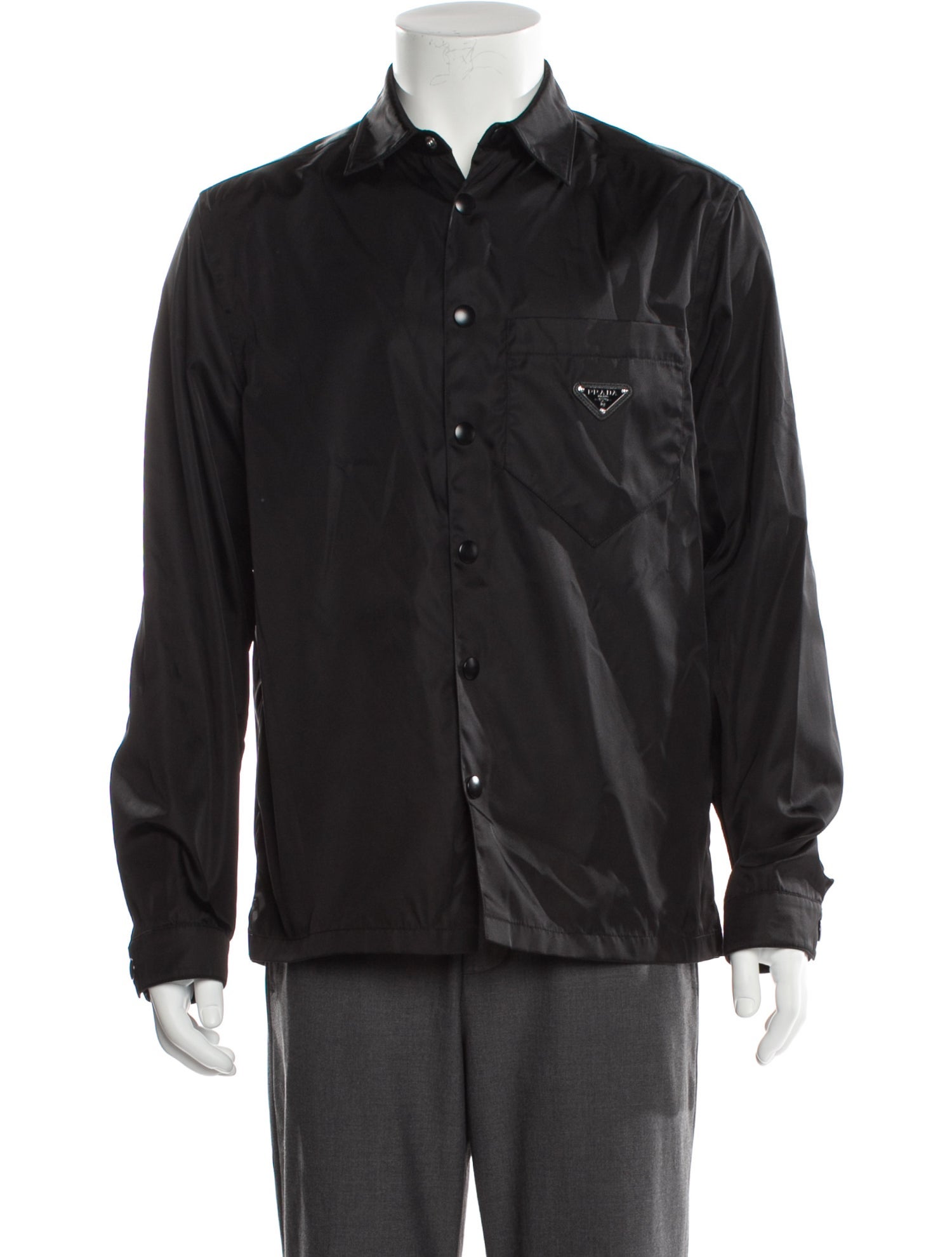 Prada 2021 Enameled Metal Triangle Shirt