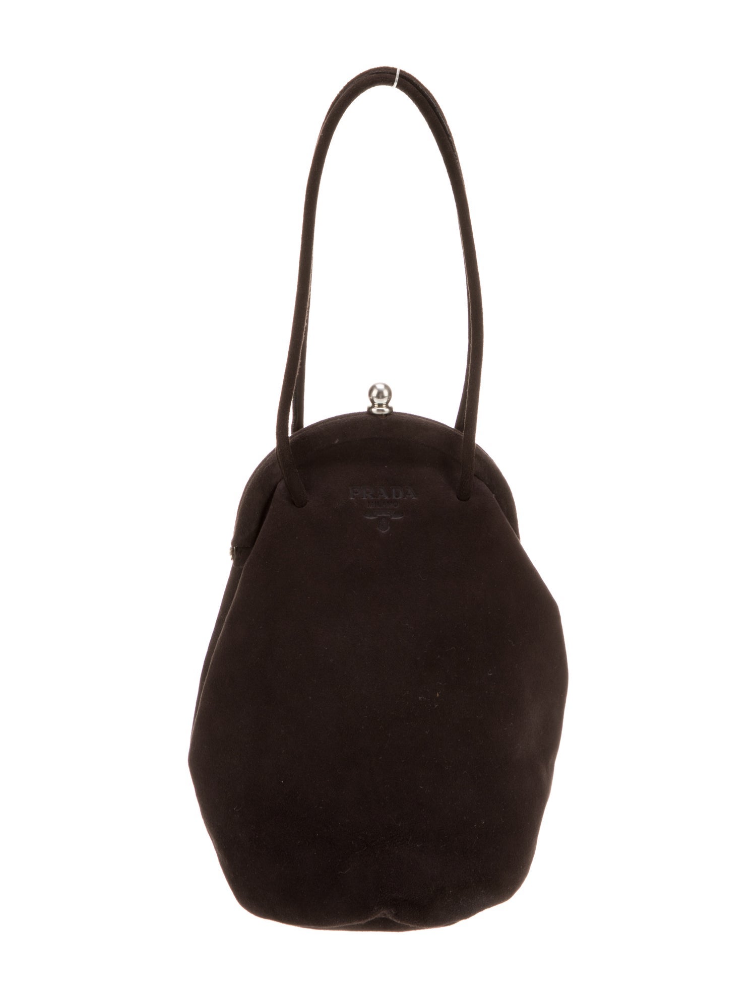 Prada Enameled Metal Triangle Evening Bag