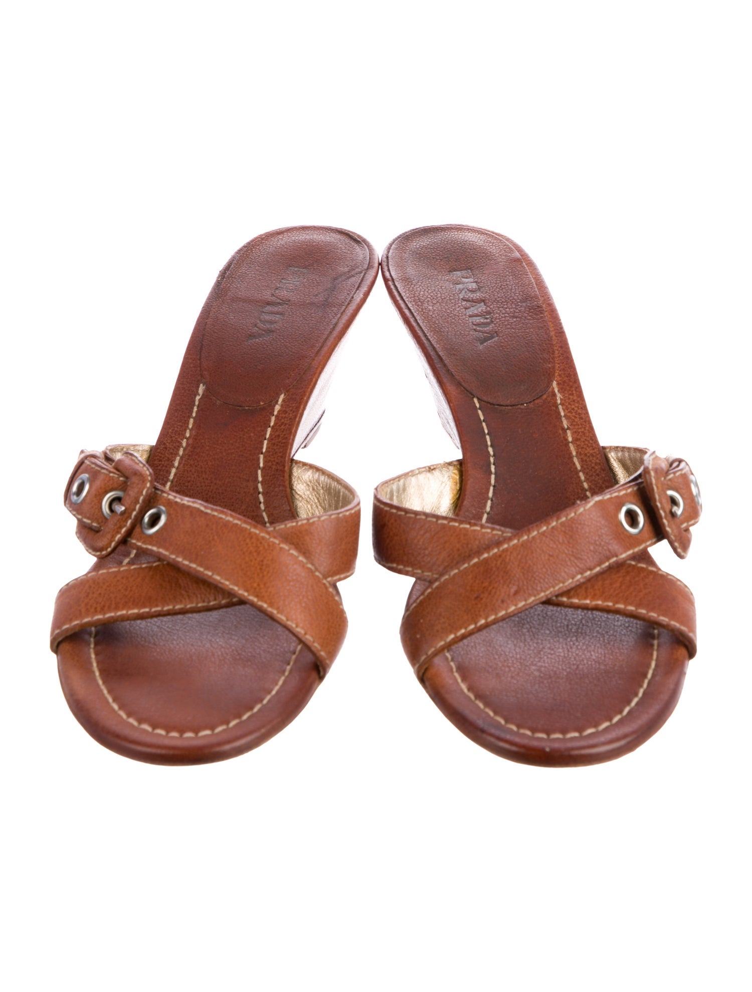 Prada Leather Slides