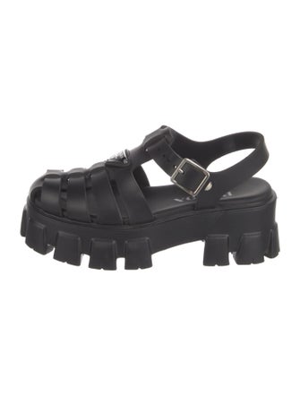 Prada Rubber Slingback Sandals