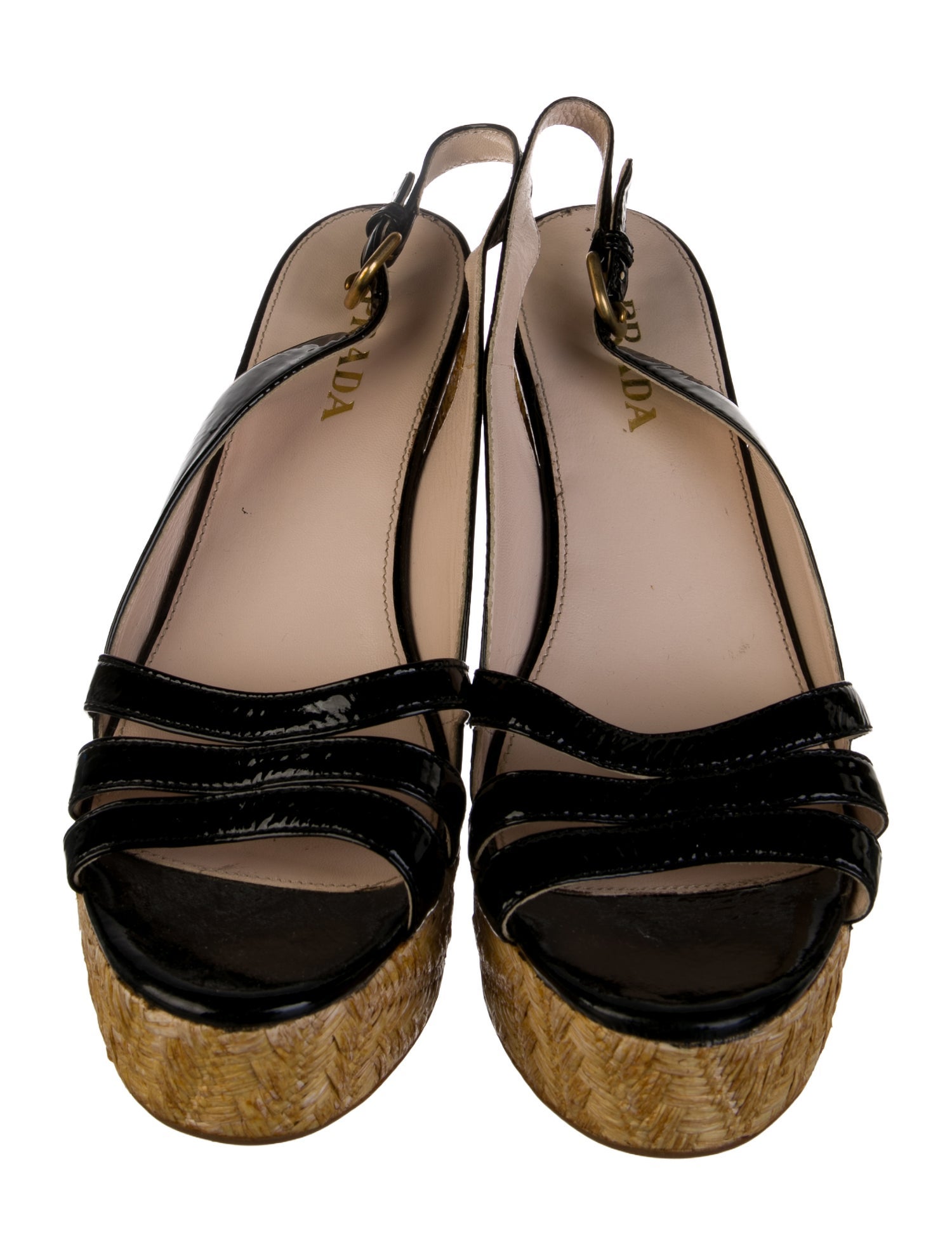 Patent Leather Slingback Sandals