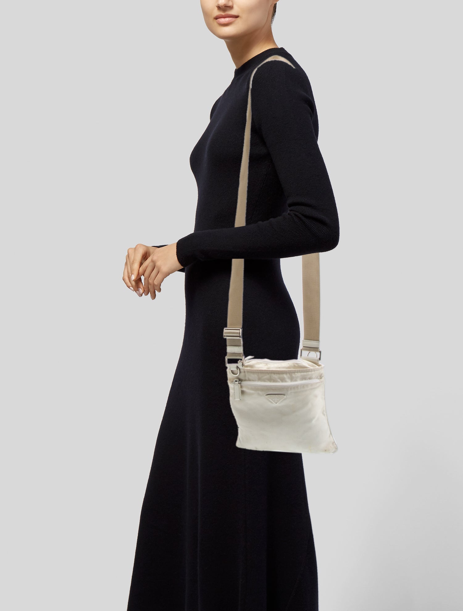 Prada Vela Nylon Messenger Bag