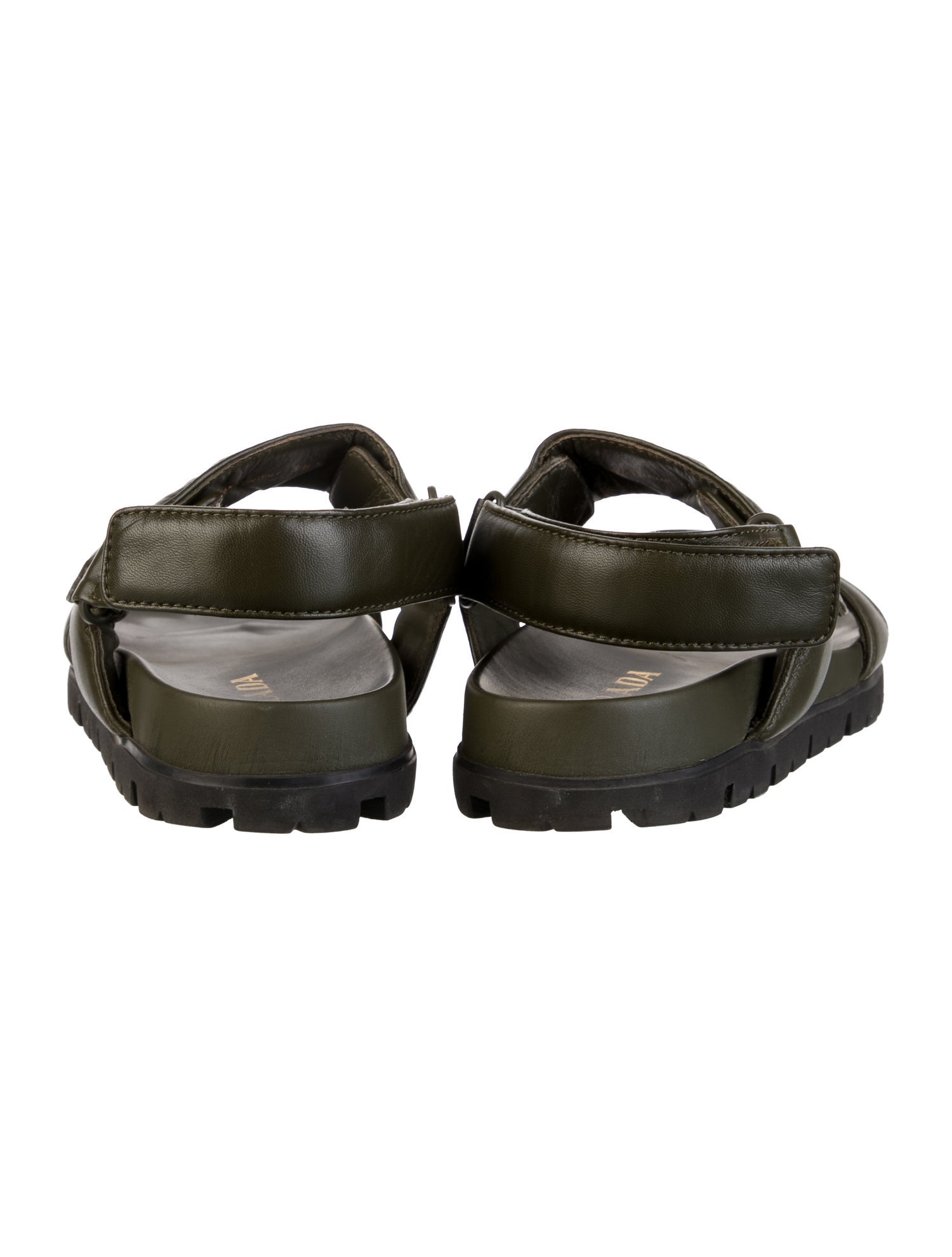 Prada Quilted Pattern Leather Slingback Sandals