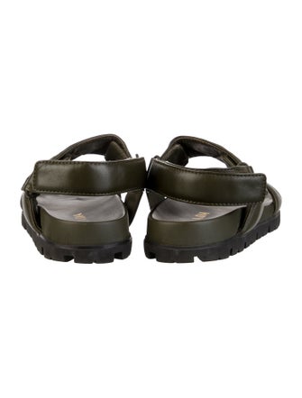 Prada Quilted Pattern Leather Slingback Sandals