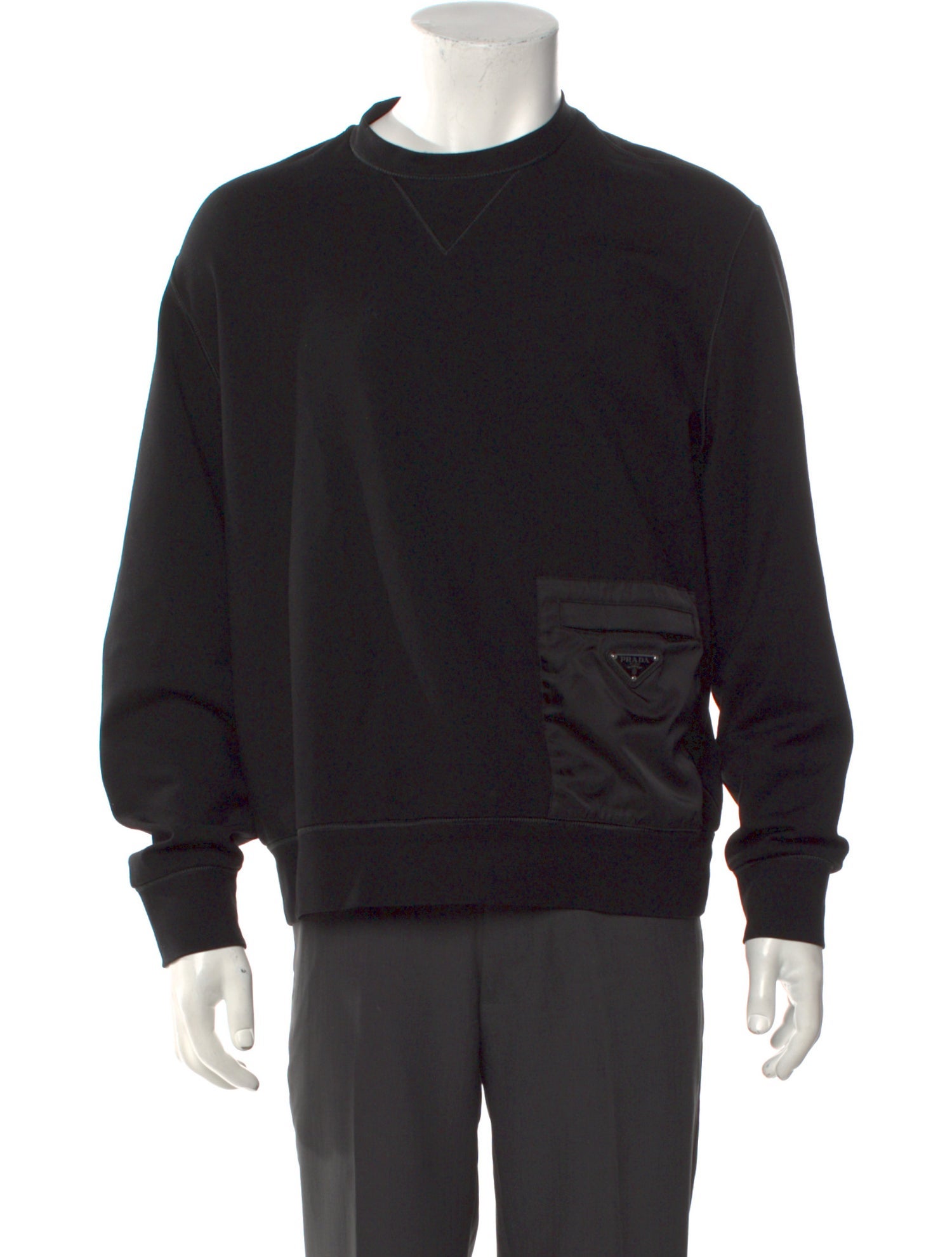 Prada 2023 Enameled Metal Triangle Sweatshirt