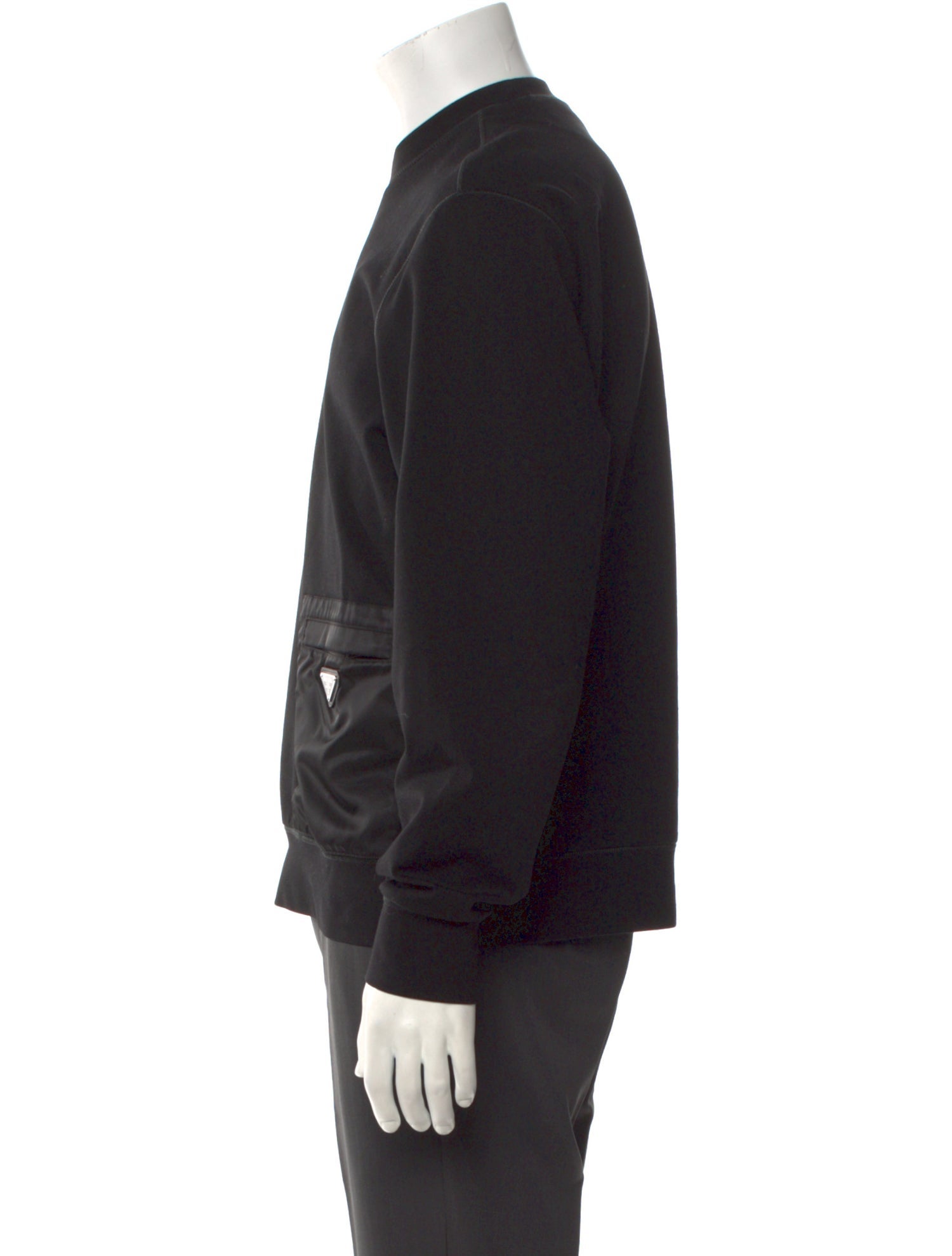 Prada 2023 Enameled Metal Triangle Sweatshirt