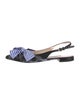 Prada Leather Printed Slingback Flats
