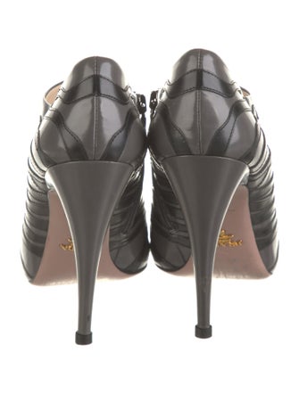 Prada Patent Leather Animal Print Boots