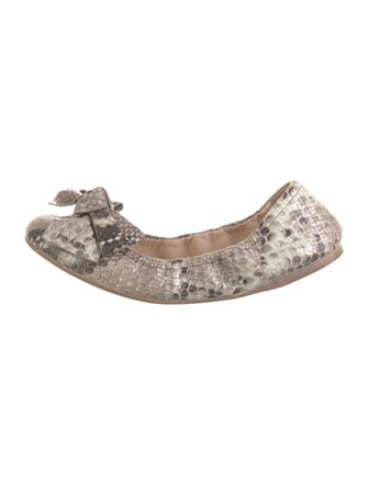 Prada Sport Signature Logo Python Ballet Flats