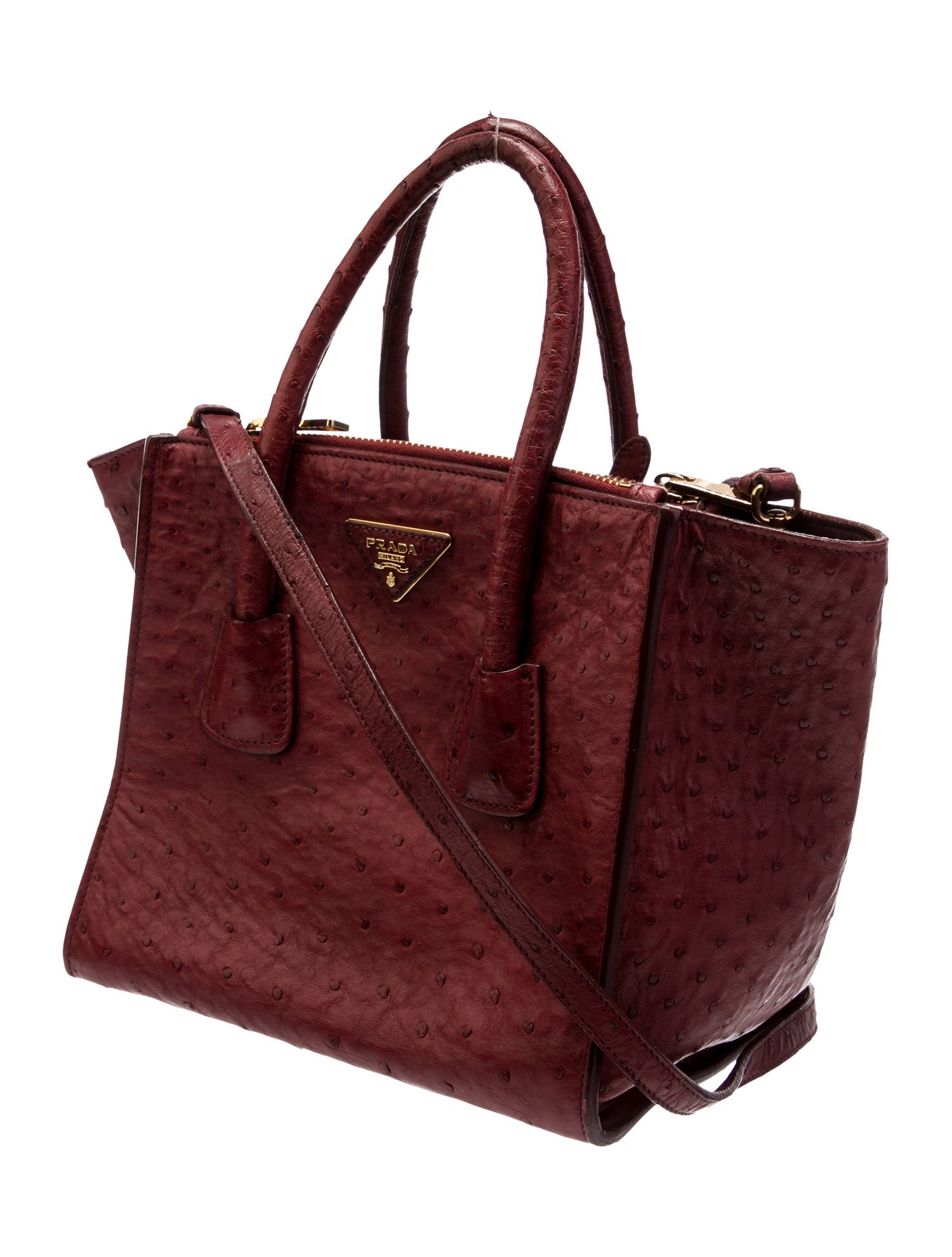 Prada Ostrich Shoulder Bag