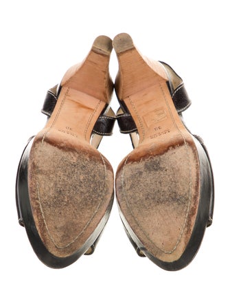 Prada Leather Slingback Sandals