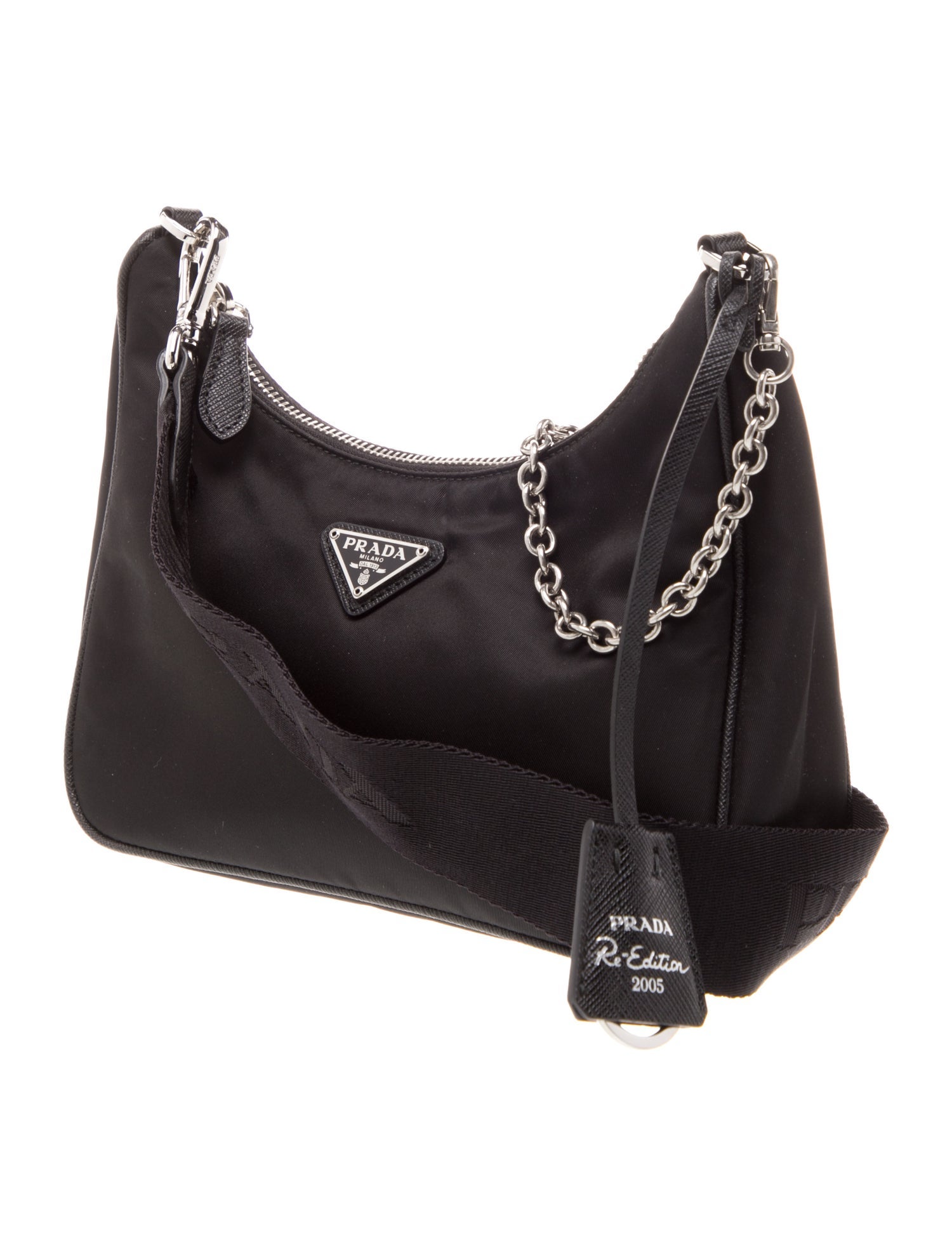 Prada Enameled Metal Triangle Re-Edition 2005