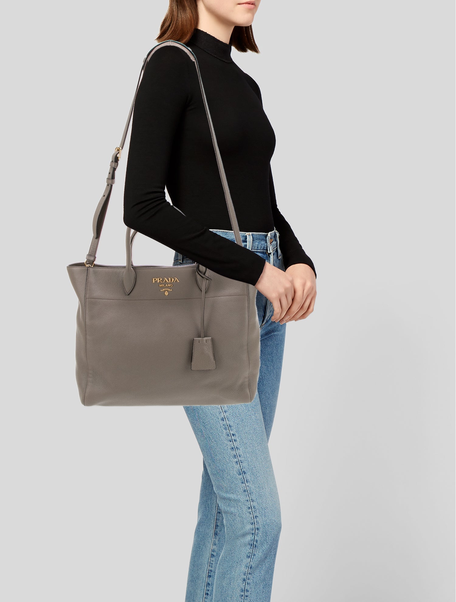 Prada Vitello Daino Leather Galleria Double Zip Medium