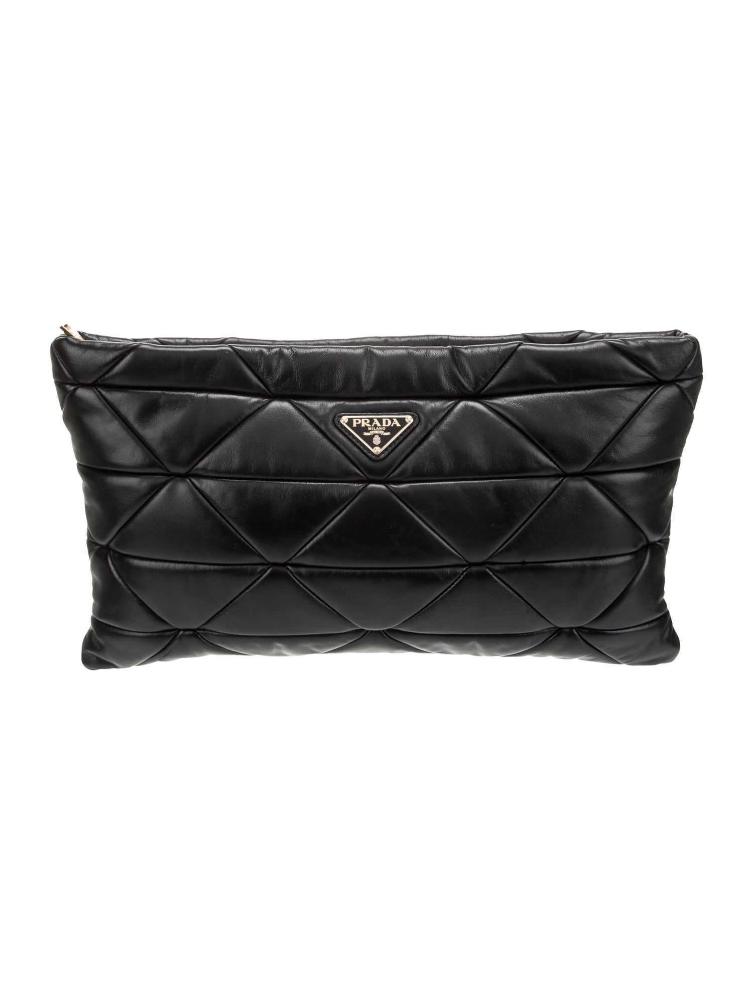 Prada Enameled Metal Triangle Patchwork