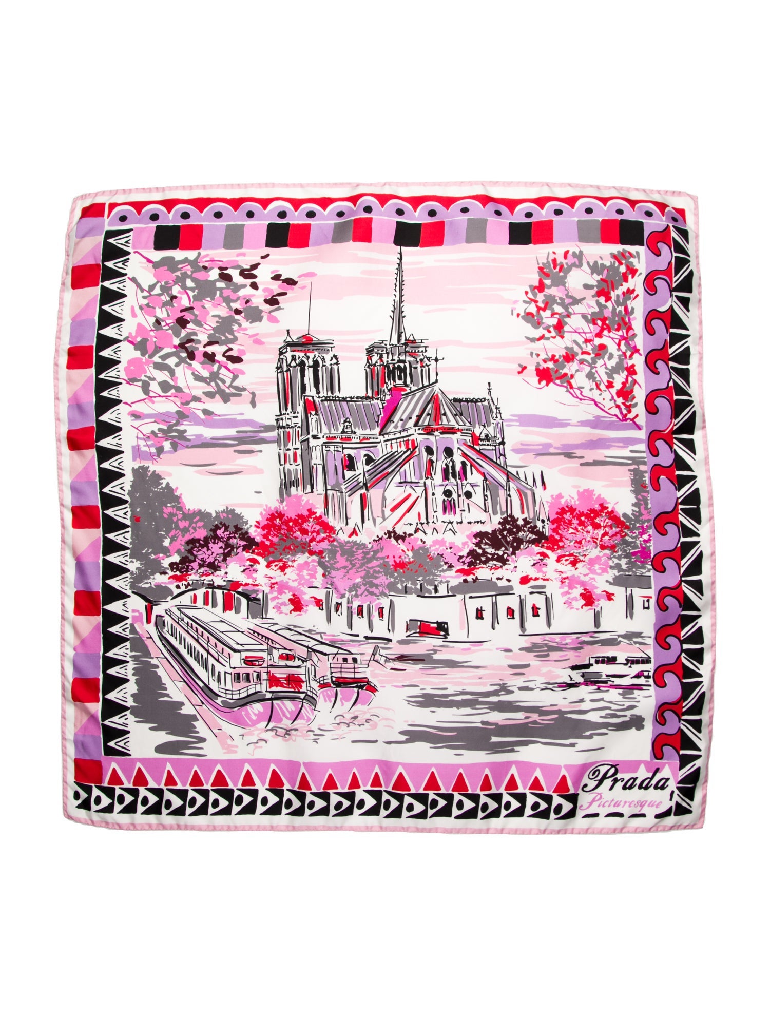 Prada Silk Printed Scarf