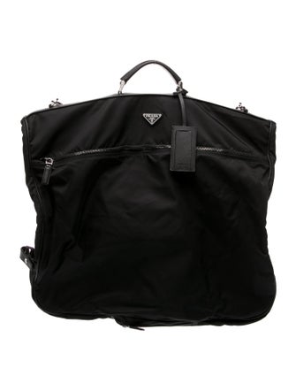 Prada Enameled Metal Triangle Garment Bag
