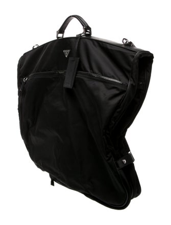 Prada Enameled Metal Triangle Garment Bag