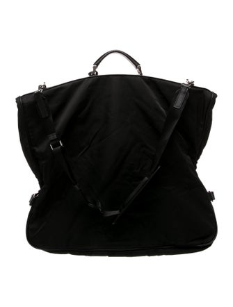 Prada Enameled Metal Triangle Garment Bag