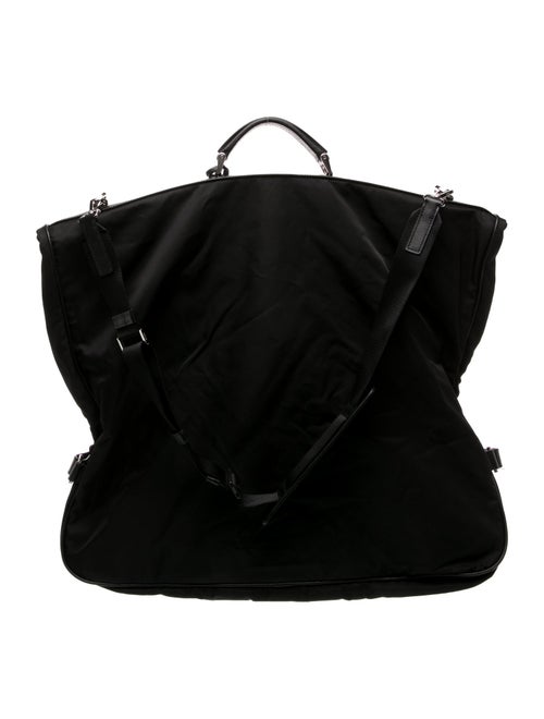 Prada Enameled Metal Triangle Garment Bag