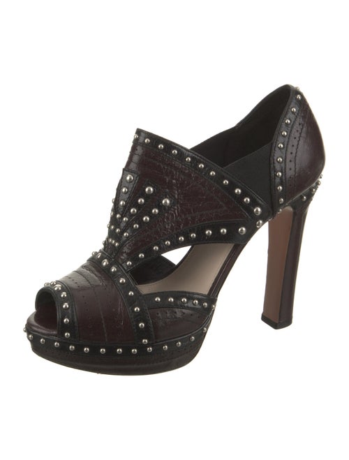 Prada Leather Studded Accents Pumps