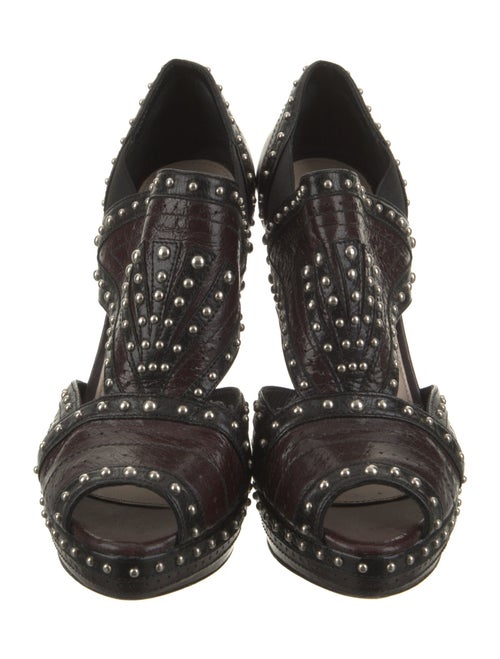 Prada Leather Studded Accents Pumps